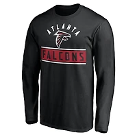 Men's  Black Atlanta Falcons Team Arch Knockout Long Sleeve T-Shirt