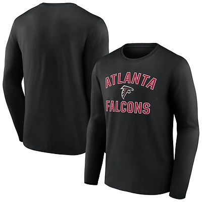 Men's  Black Atlanta Falcons Victory Arch Long Sleeve T-Shirt