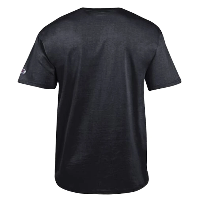 T-shirt noir Champion pour homme avec logo Arch Over des Falcons d'Atlanta