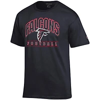 T-shirt de football américain noir Champion des Falcons d'Atlanta pour homme