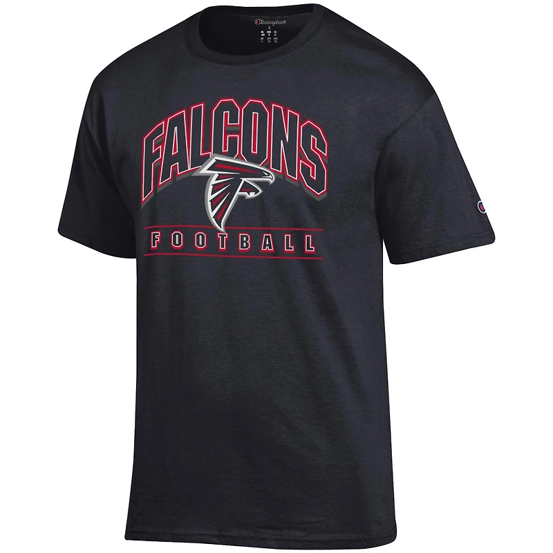 T-shirt de football américain noir Champion des Falcons d'Atlanta pour homme