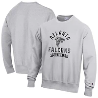 Sweat-shirt en molleton à tissage inversé Champion Heather Grey pour homme des Falcons d'Atlanta