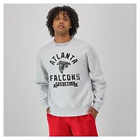 Sweat-shirt en molleton à tissage inversé Champion Heather Grey pour homme des Falcons d'Atlanta