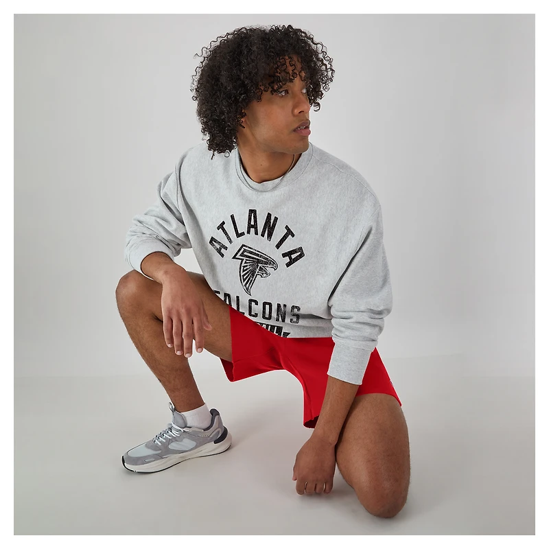 Sweat-shirt en molleton à tissage inversé Champion Heather Grey pour homme des Falcons d'Atlanta