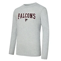 Ensemble t-shirt à manches longues et pantalon carreaux Atlanta Falcons Regulate rouge/gris chiné Concepts Sport pour homme