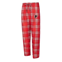 Men's Concepts Sport Red/Heather Gray Atlanta Falcons Regulate Long Sleeve T-Shirt and Plaid Pant Set