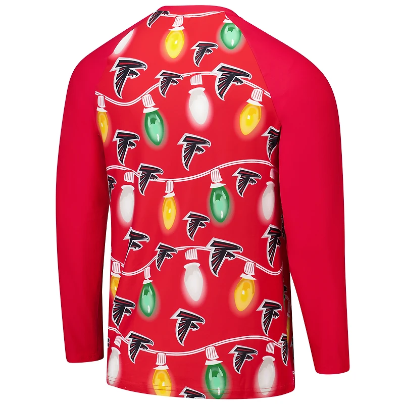 Ensemble haut à manches longues et pantalon en tricot raglan Garland des Falcons d'Atlanta pour homme Concepts Sport Red