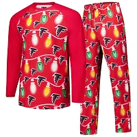 Ensemble haut à manches longues et pantalon en tricot raglan Garland des Falcons d'Atlanta pour homme Concepts Sport Red