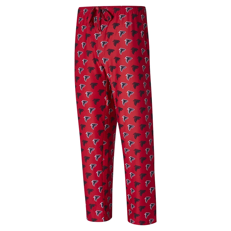 Pantalon en tricot rouge Record All Over de Concepts Sport pour hommes des Falcons d'Atlanta