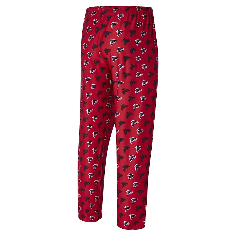 Pantalon en tricot rouge Record All Over de Concepts Sport pour hommes des Falcons d'Atlanta