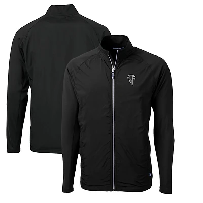Veste rétro Cutter & Buck Atlanta Falcons Adapt Eco Knit Hybrid Recycled Grandes Tailles, noire, pour homme