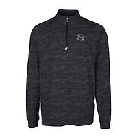Pull-over extensible à fermeture éclair quart de tour pour homme, imprimé camouflage Traverse, noir, des Falcons d'Atlanta, Cutter & Buck