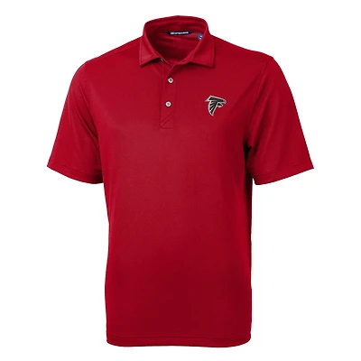 Men's Cutter & Buck Cardinal Atlanta Falcons Virtue Eco Pique Recycled Polo