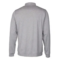 Men's Cutter & Buck Gray Atlanta Falcons Stealth Heathered Big Tall Throwback Logo Quarter-Zip Pullover Top