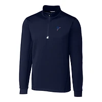 Men's Cutter & Buck Navy Atlanta Falcons Big Tall Traverse Stretch Quarter-Zip Pullover Top