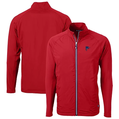 Men's Cutter & Buck Red Atlanta Falcons Big Tall Adapt Eco Knit Hybrid Recycled Full-Zip Jacket