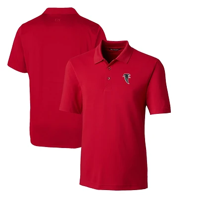 Polo extensible Forge rouge Cutter & Buck pour homme avec logo rétro des Falcons d'Atlanta, grandes tailles