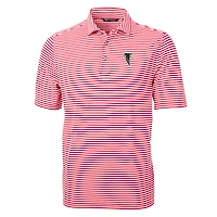 Polo homme Cutter & Buck rouge Atlanta Falcons Throwback Logo Virtue Eco Pique Stripe recyclé grande taille