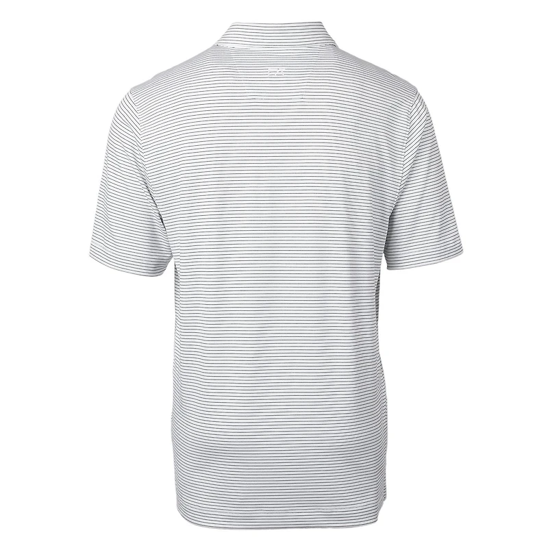 Polo extensible blanc à rayures crayon Forge avec logo rétro des Falcons d'Atlanta pour homme Cutter & Buck