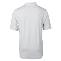 Polo extensible blanc à rayures crayon Forge avec logo rétro des Falcons d'Atlanta pour homme Cutter & Buck