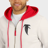 Sweat à capuche zippé crème pour homme de la collection Darius Rucker par Fanatics, motif graphique vieilli des Falcons d'Atlanta