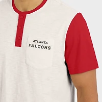 T-shirt Henley à poche flammée couleur crème Atlanta Falcons de la collection Darius Rucker par Fanatics pour homme