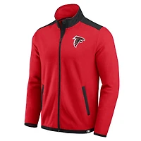 Men's Darius Rucker Collection by Fanatics Red Atlanta Falcons Color Block Polar Fleece Full-Zip Jacket