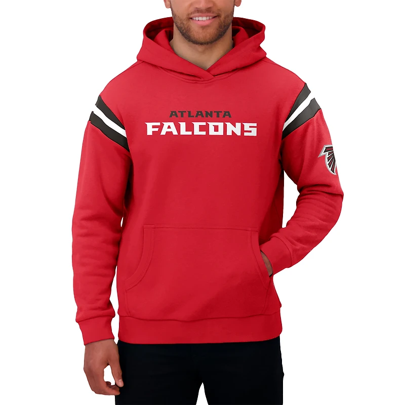Men's Darius Rucker Collection by Fanatics Red Atlanta Falcons Football Washed Pullover Hoodie