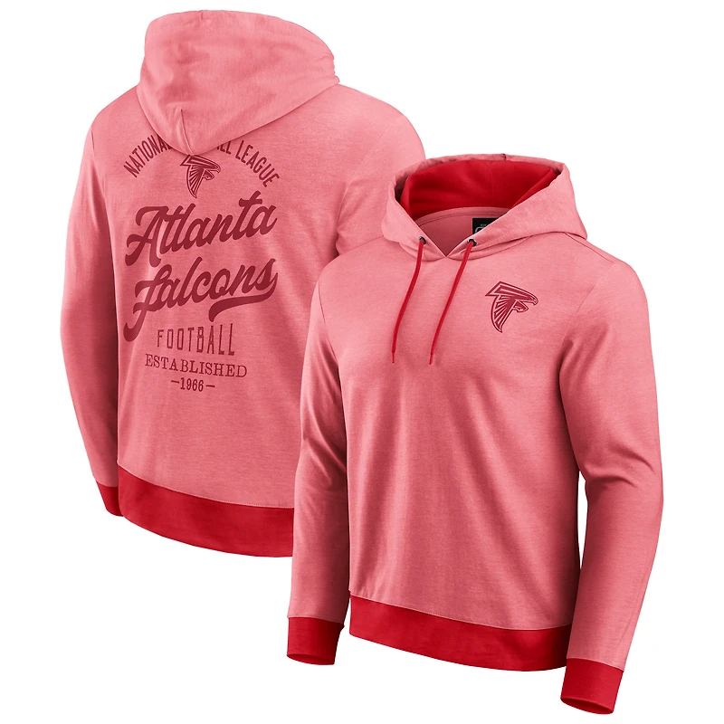 Sweat à capuche en tricot ton sur pour homme de la collection Darius Rucker Fanatics, rouge, Atlanta Falcons