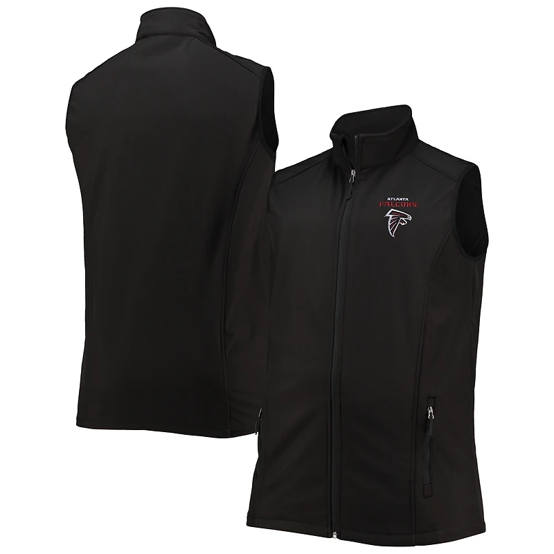 Dunbrooke Black Atlanta Falcons Big & Tall Archer Softshell Gilet à fermeture éclair intégrale pour homme