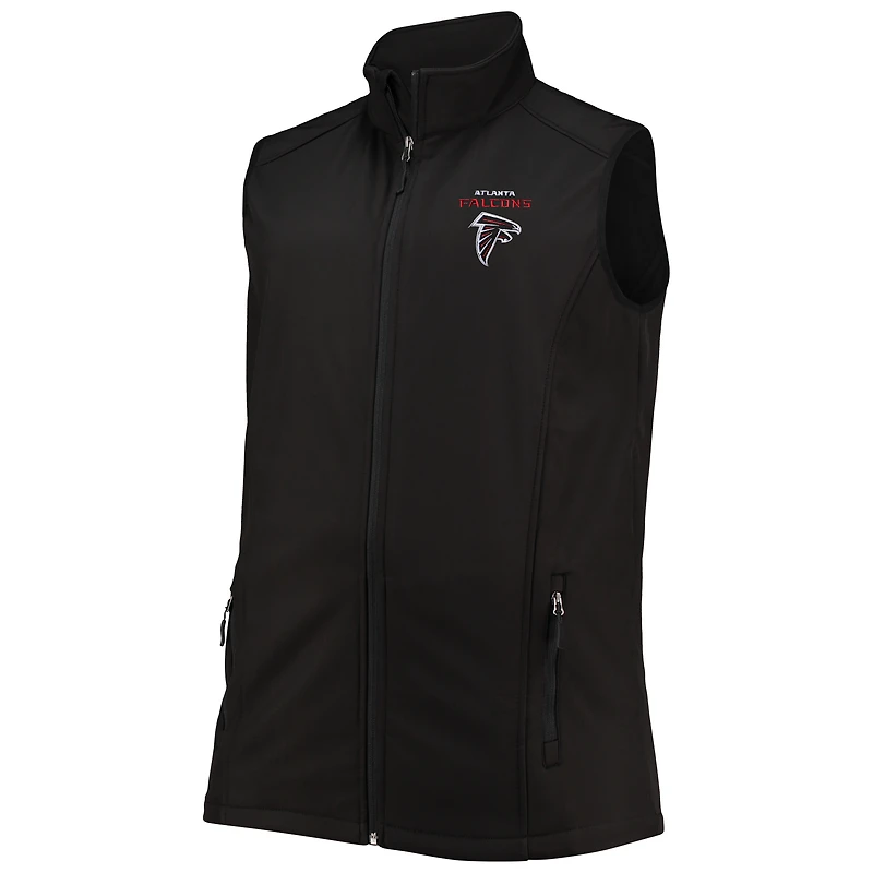 Dunbrooke Black Atlanta Falcons Big & Tall Archer Softshell Gilet à fermeture éclair intégrale pour homme