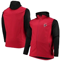 Veste à capuche zippée Dunbrooke rouge/noir Atlanta Falcons pour homme, grandes tailles Alpha