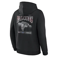 Men's Fanatics  Black Atlanta Falcons Back Logo Fleece Hoodie