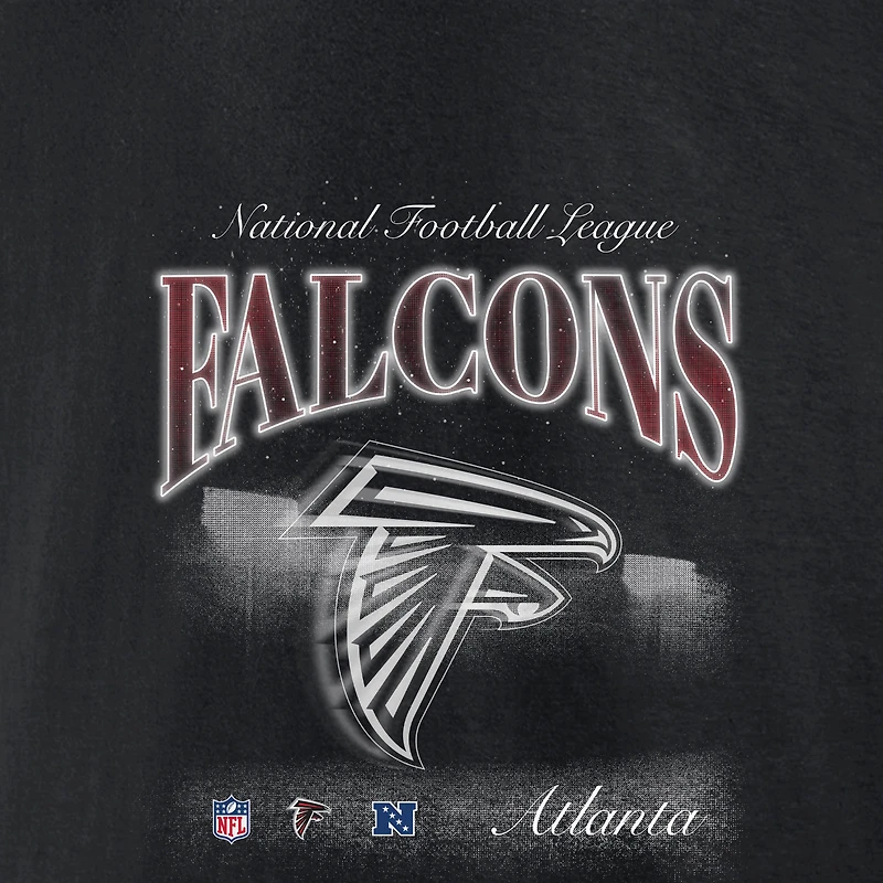 Men's Fanatics Black Atlanta Falcons Back Logo Fleece Hoodie