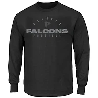 Men's Fanatics Black Atlanta Falcons Big & Tall Coverage Scheme Long Sleeve T-Shirt