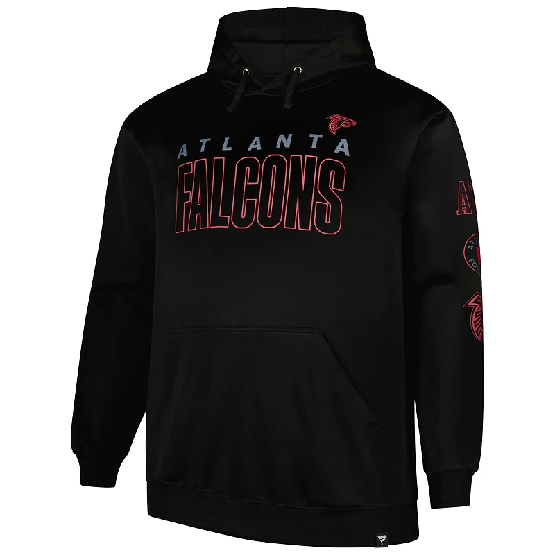 Men's Fanatics  Black Atlanta Falcons Big & Tall Fleece Pullover Hoodie