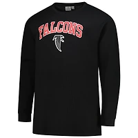 Men's Fanatics Black Atlanta Falcons Big & Tall Throwback Thermal Long Sleeve T-Shirt