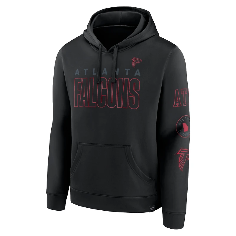 Sweat à capuche noir Atlanta Falcons Blackout Fanatics pour homme