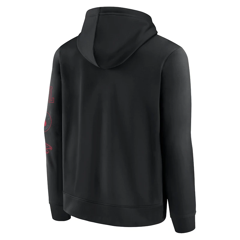 Sweat à capuche noir Atlanta Falcons Blackout Fanatics pour homme