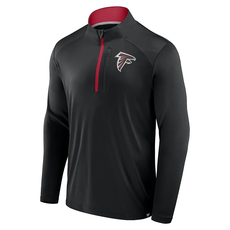 Veste à manches longues et fermeture éclair quart de tour Atlanta Falcons Defender Fanatics pour homme, noire