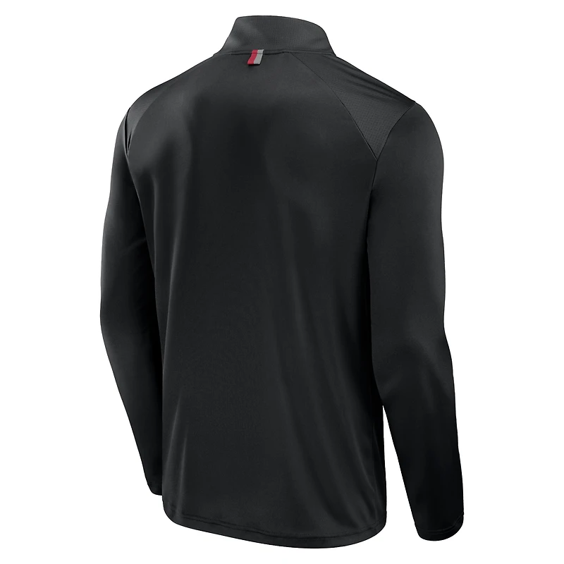 Veste à manches longues et fermeture éclair quart de tour Atlanta Falcons Defender Fanatics pour homme, noire