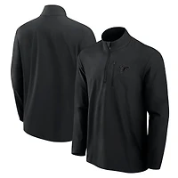 Pull Fanatics noir pour homme avec fermeture éclair quart de tour des Falcons d'Atlanta