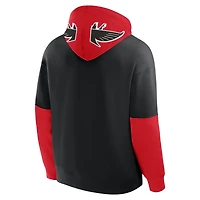 Sweat à capuche rétro noir Fanatics pour homme avec casque des Falcons d'Atlanta