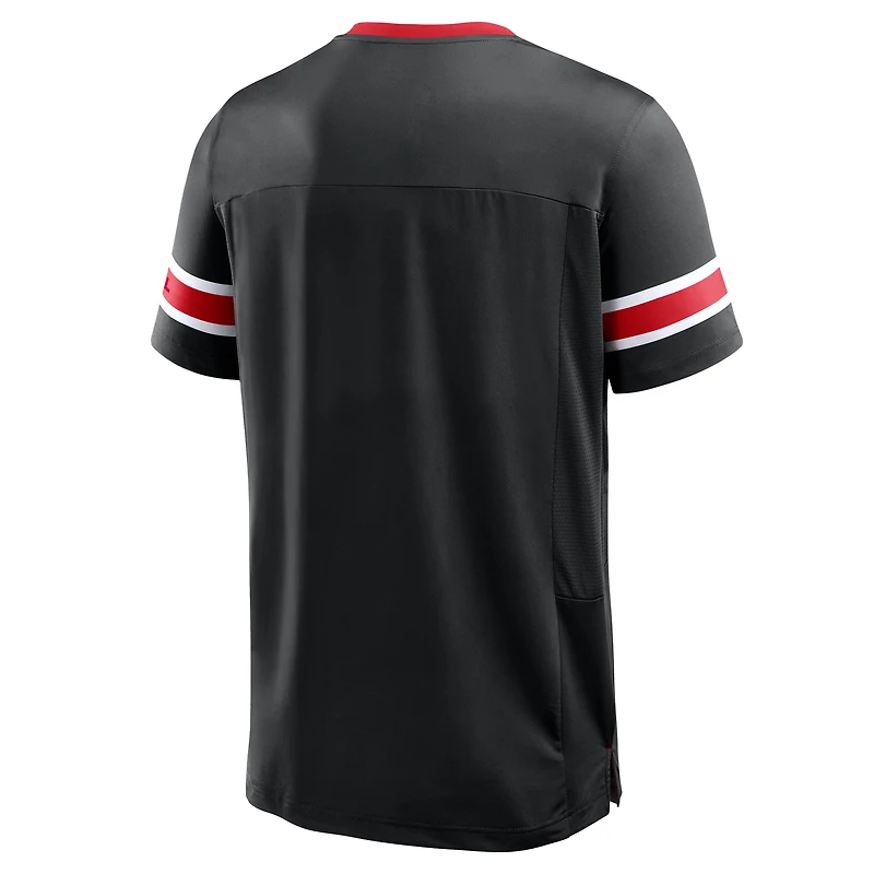 Men's Fanatics Black Atlanta Falcons Hometown Premium Hashmark V-Neck T-Shirt