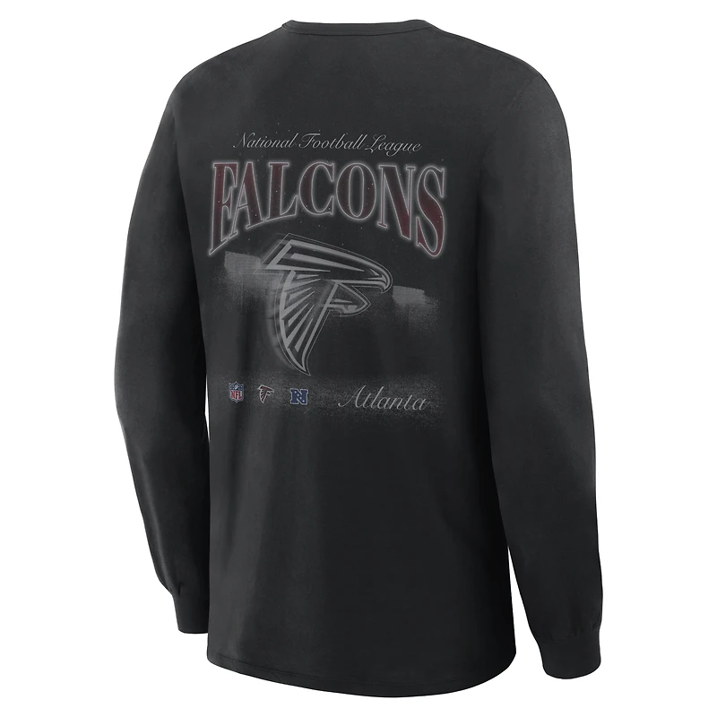 T-shirt à manches longues Fanatics Black Atlanta Falcons Midnight Falls pour homme