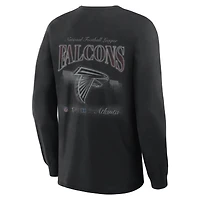 T-shirt à manches longues Fanatics Black Atlanta Falcons Midnight Falls pour homme