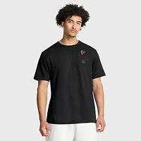 T-shirt noir Fanatics pour homme avec poche passe des Falcons d'Atlanta