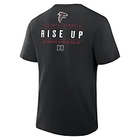 T-shirt noir Fanatics pour homme avec poche passe des Falcons d'Atlanta