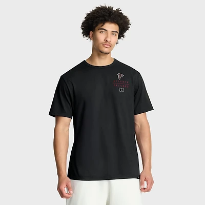 T-shirt noir Fanatics pour homme avec poche passe des Falcons d'Atlanta