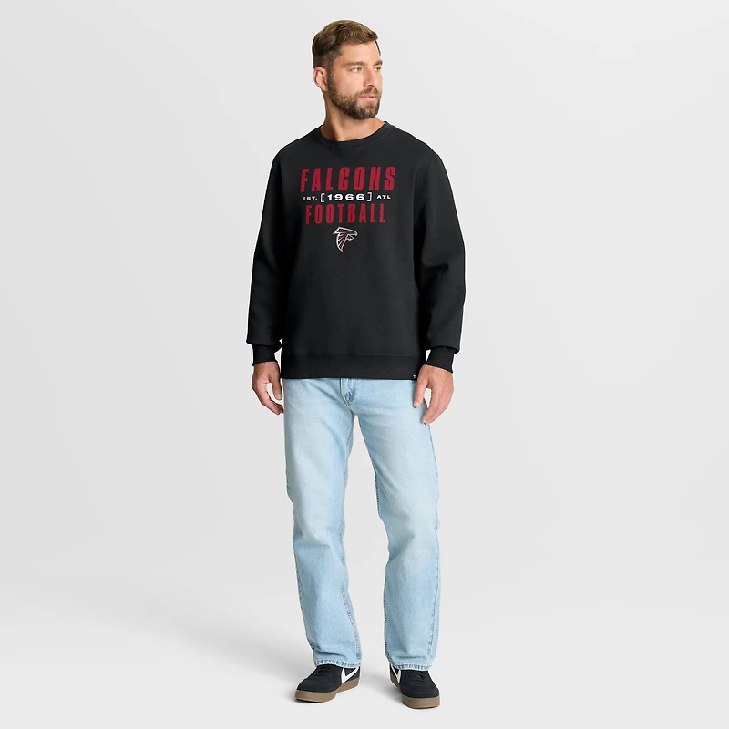 Sweat-shirt noir Fanatics pour homme, motif Powerful Throw Legacy des Falcons d'Atlanta